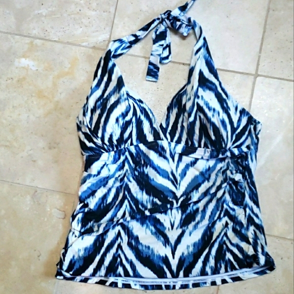 Freya In The Mix 50's Halter Tankini Top - Marine Blue